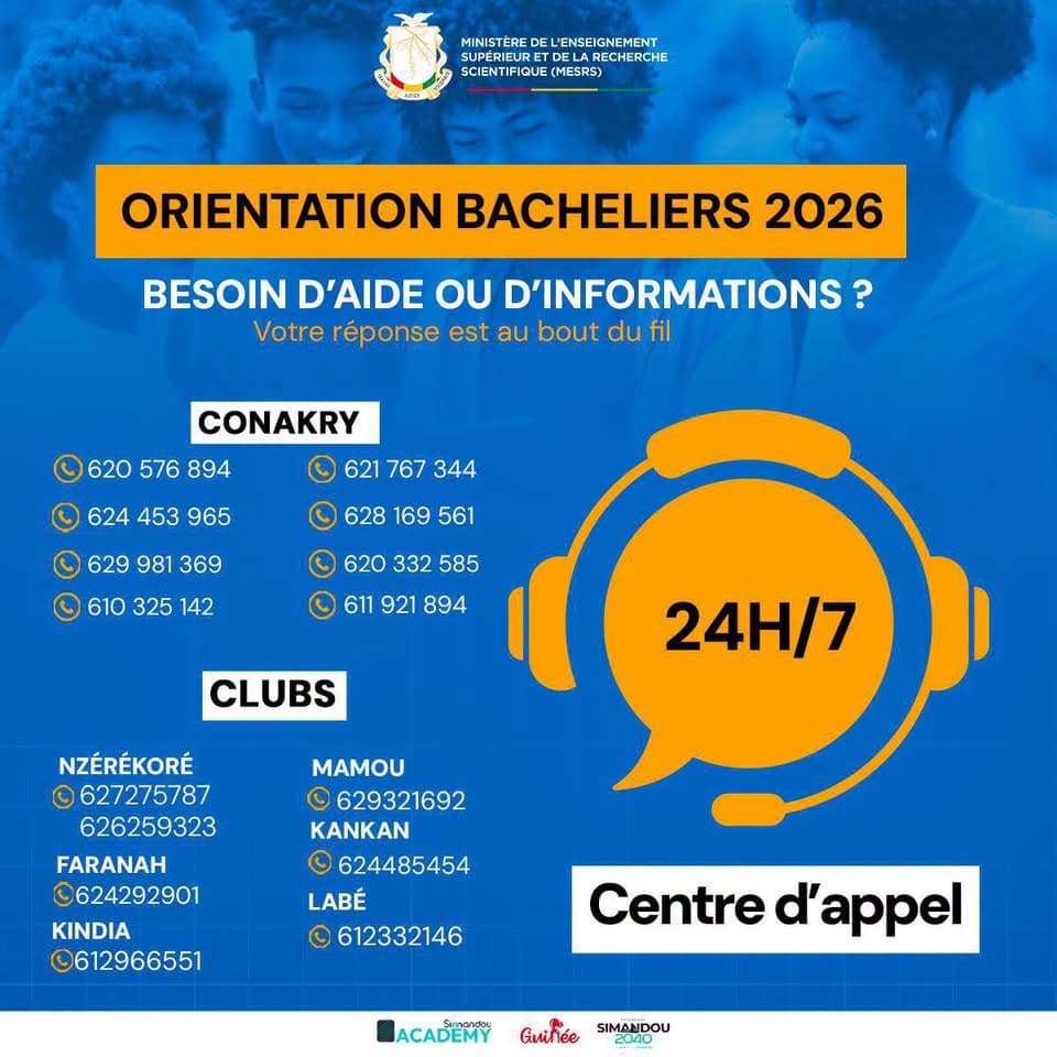 MESRS 🇬🇳 || ORIENTATION DES BACHELIERS 2026
