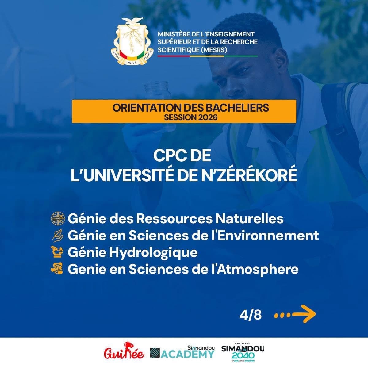 MESRS 🇬🇳 || ORIENTATION DES BACHELIERS SESSION 2026 : QUELLES INGENIERIES APRES LE CPC ?